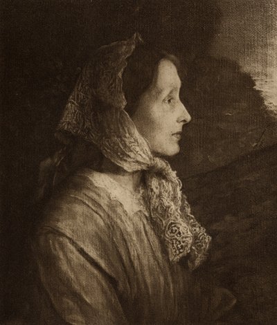 Emily Selwood, wife of Alfred Lord Tennyson (1809-92) by English School